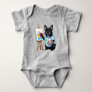 Fransk Bulldog Konstnär French Bulldog T Shirt
