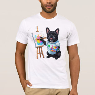 Fransk Bulldog Konstnär French Bulldog T Shirt