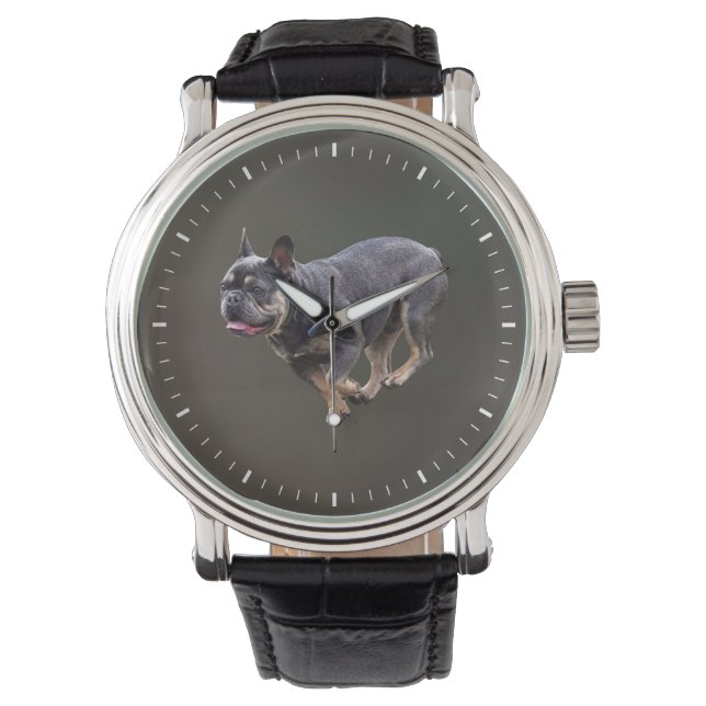 Fransk Bulldog Kör Armbandsur (Framsida)