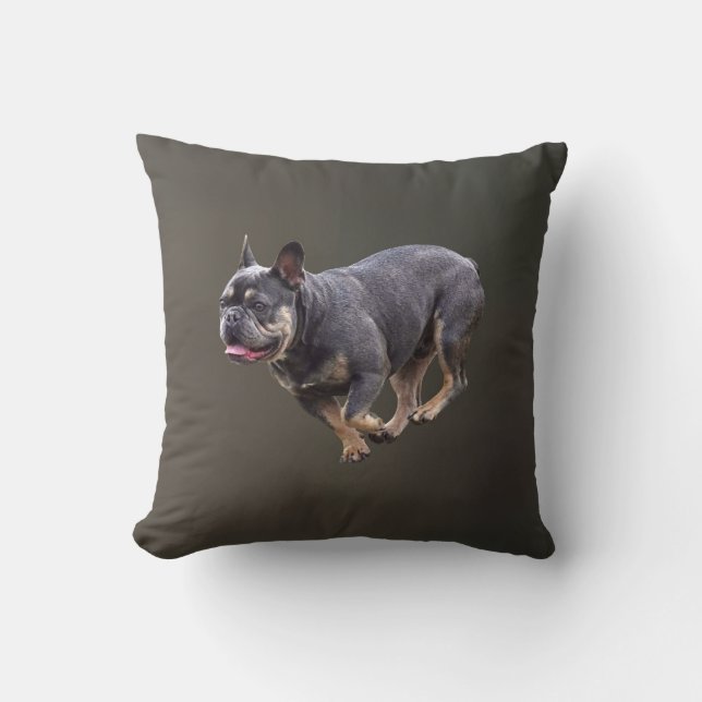 Fransk Bulldog Kör Kudde (Framsida)
