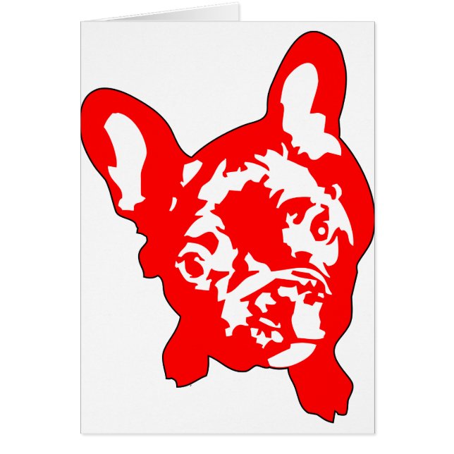 Fransk Bulldog Kort (Framsidan)
