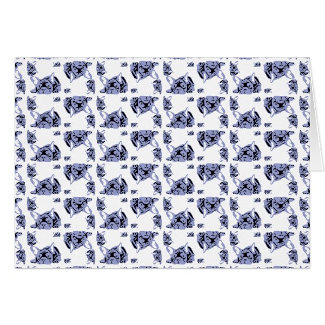 Fransk Bulldog-kort Hälsningskort (Framsidan Horizontal)