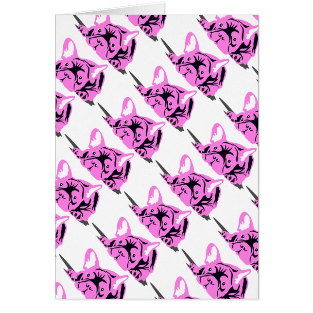 Fransk Bulldog-kort Hälsningskort (Framsidan)