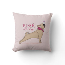 Fransk Bulldog Kudde Rosé hela dagen