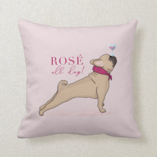 Fransk Bulldog Kudde Rosé hela dagen
