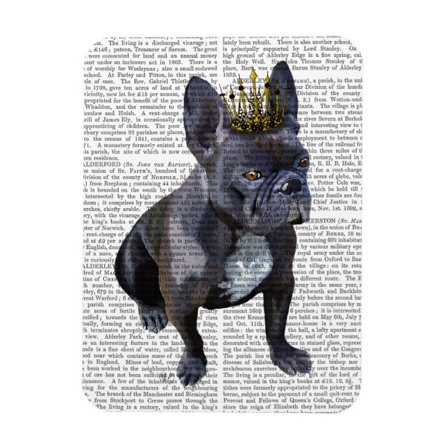 Fransk Bulldog Kung Magnet (Vertikal)