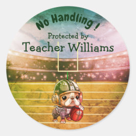 Fransk bulldog kvarterback-lärare Belonging Runt Klistermärke