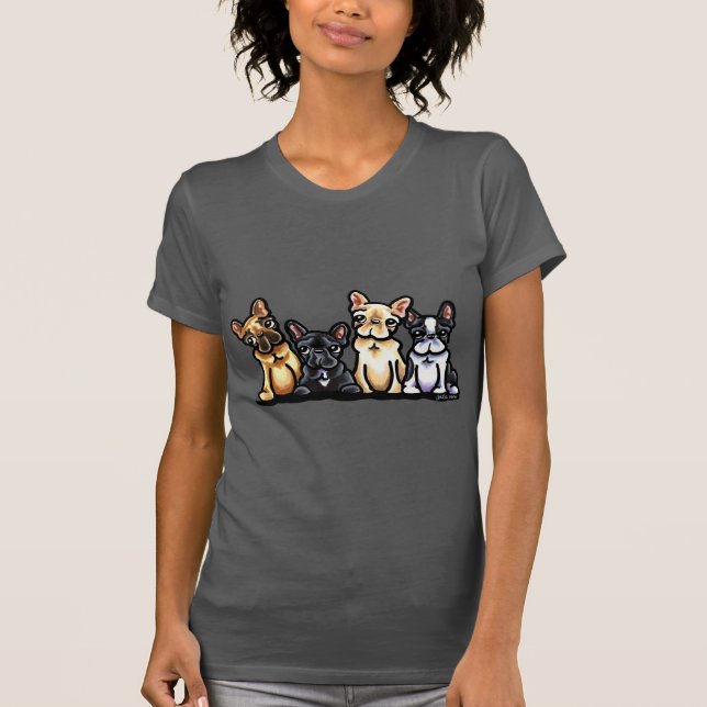 Fransk Bulldog-kvartetten Tee (Framsida)