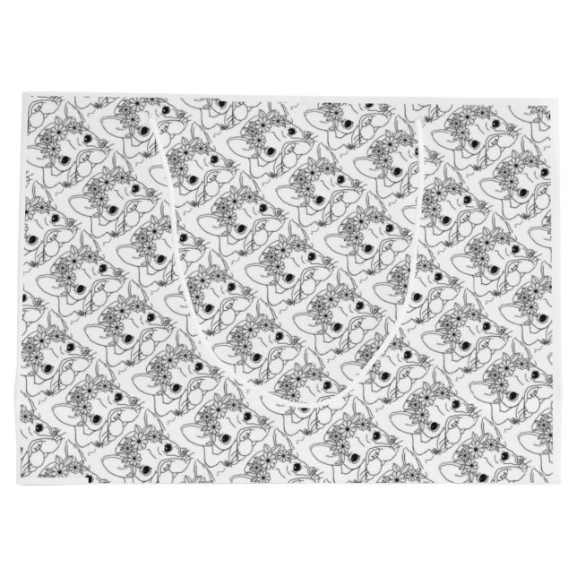 Fransk Bulldog Large Gift Bag (Baksidan)