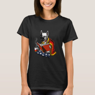 Fransk Bulldog Läsning av Hund Boys Girls Kids T Shirt