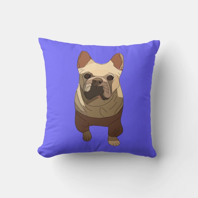 Fransk Bulldog, Lavendel Lila Kudde (Framsida)