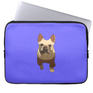 Fransk Bulldog, Lavendel Lila Laptop Fodral