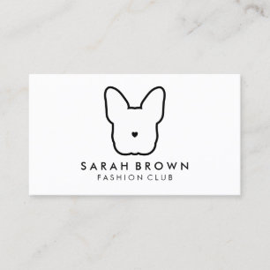Fransk Bulldog-logotyp Frenchies Visitkort