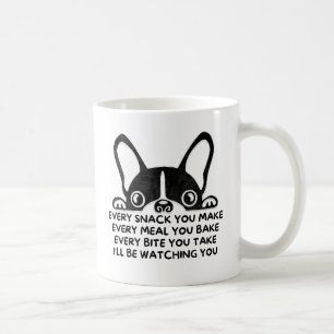 Fransk Bulldog Lusnyj tittar på dig Snack Parody Kaffemugg