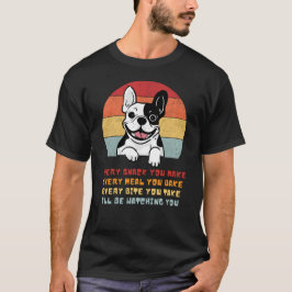 Fransk Bulldog Lusnyj tittar på dig Snack Parody T Shirt