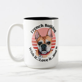 Fransk Bulldog lustiga citat Två-Tonad Mugg
