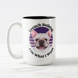 Fransk Bulldog lustiga citat Två tonkaffe Mugg