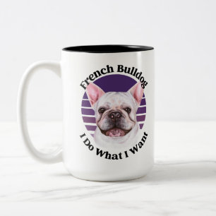 Fransk Bulldog lustiga citat Två tonkaffe Mugg