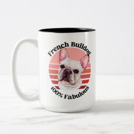 Fransk Bulldog lustiga citat Två tonkaffe Mugg