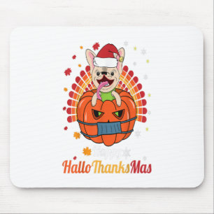 Fransk Bulldog Lycklig HalloTackMas Cute Hund Musmatta