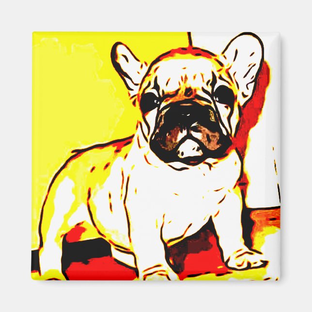 Fransk bulldog magnet (Framsidan)