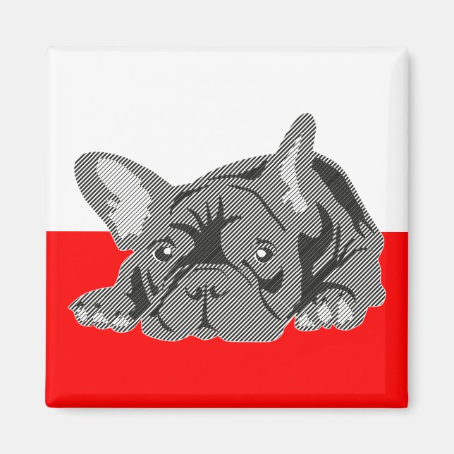 Fransk Bulldog Magnet (Framsidan)