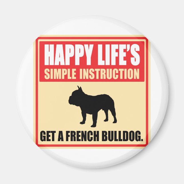 Fransk Bulldog Magnet (Framsidan)