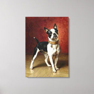 Fransk Bulldog - målning av Carl Reichert Canvastryck