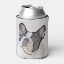 Fransk Bulldog-målning (Brindle Pied) - Hund Art