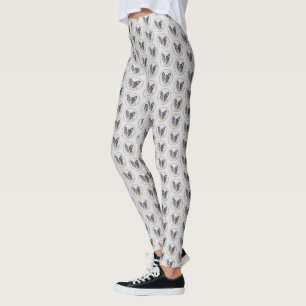 Fransk Bulldog-målning (Brindle Pied) - Hund Art Leggings
