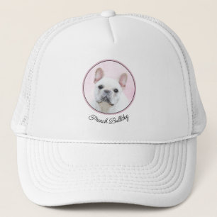Fransk Bulldog-målning (Cream/White) - Hund Art Keps
