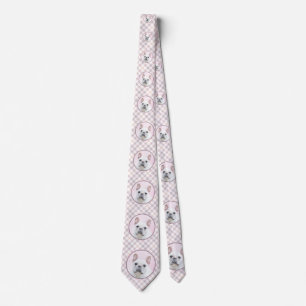 Fransk Bulldog-målning (Cream/White) - Hund Art Slips