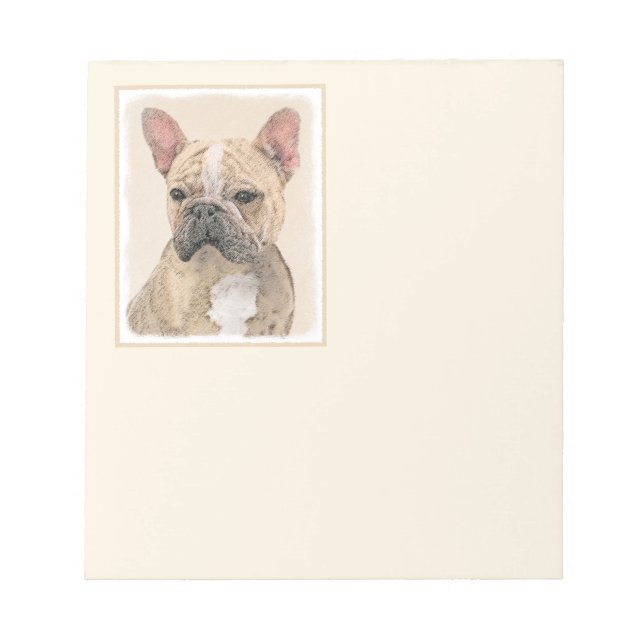 Fransk Bulldog-målning (Sable) - Cute Original Do Anteckningsblock (Framsida)