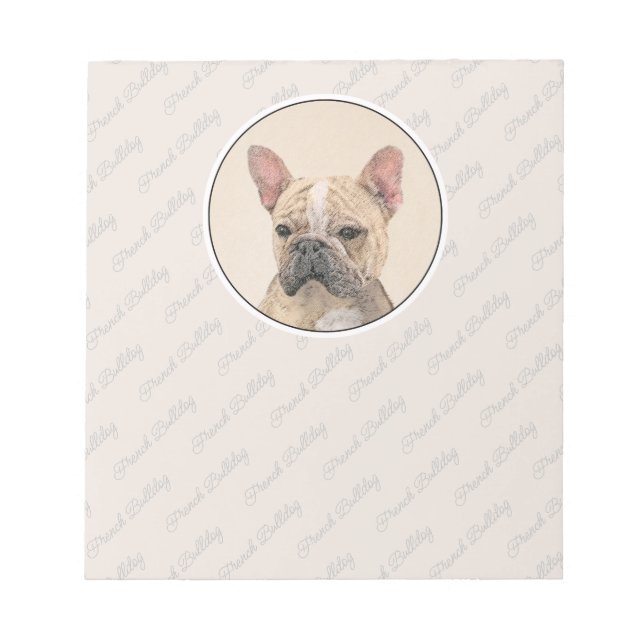 Fransk Bulldog-målning (Sable) - Cute Original Do Anteckningsblock (Framsida)