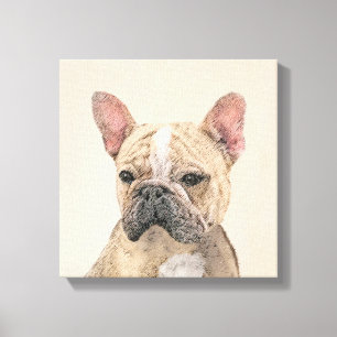 Fransk Bulldog-målning (Sable) - Cute Original Do Canvastryck