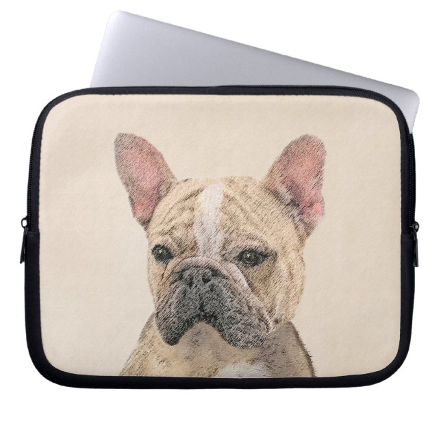 Fransk Bulldog-målning (Sable) - Cute Original Do Laptop Fodral (Framsidan)