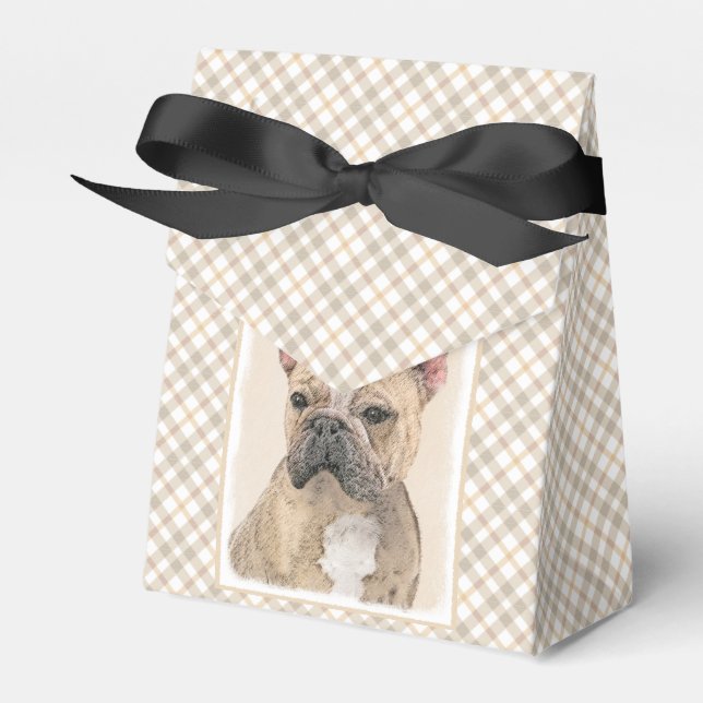 Fransk Bulldog-målning (Sable) - Cute Original Do Presentaskar (Framsidan Sidan)