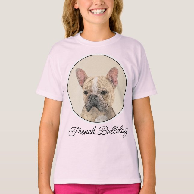 Fransk Bulldog-målning (Sable) - Cute Original Do T Shirt (Framsida)