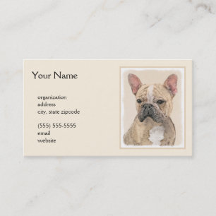Fransk Bulldog-målning (Sable) - Cute Original Do Visitkort