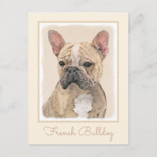 Fransk Bulldog-målning (Sable) - Cute Original Do Vykort