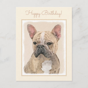 Fransk Bulldog-målning (Sable) - Cute Original Do Vykort