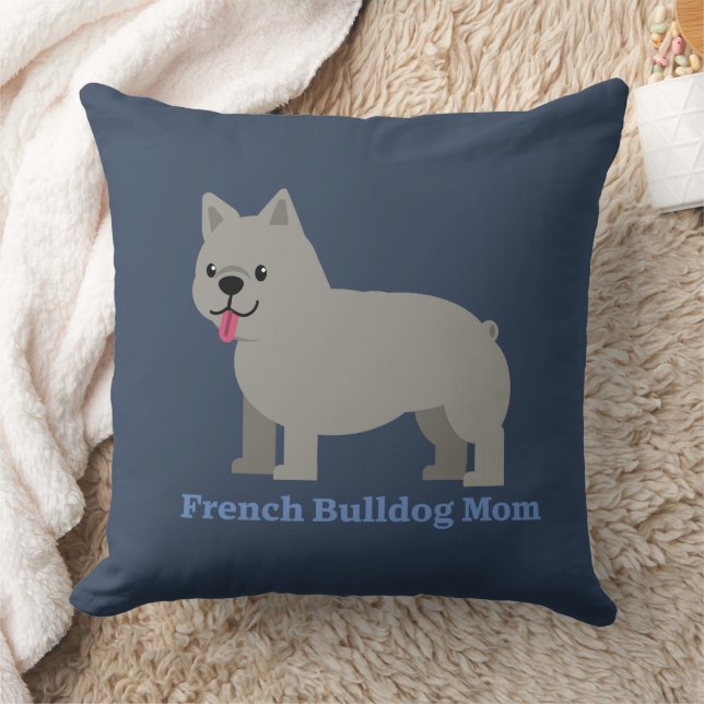 Fransk Bulldog Mama Kudde (Filt)