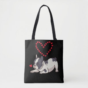 Fransk Bulldog Mamma Frenchie Kärlek Hund Heart Tygkasse