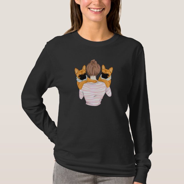 Fransk Bulldog Mamma Frenchie Pul T Shirt (Framsida)