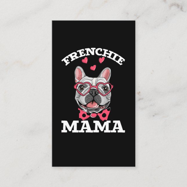 Fransk Bulldog Mamma Funny Frenchie Mamma Visitkort (Framsida)