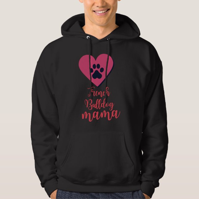 Fransk Bulldog-Mamma Hoodie (Framsida)