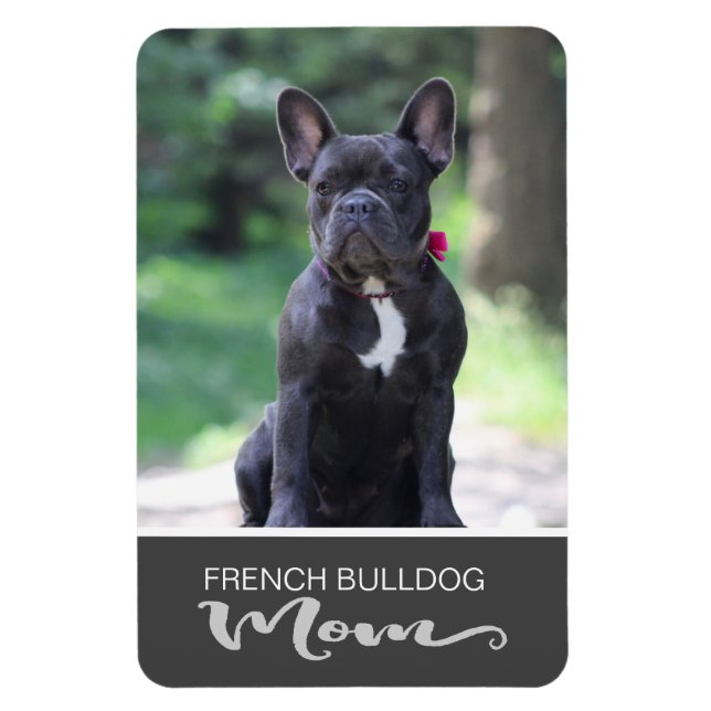 Fransk Bulldog Mamma Infoga Hund foto Magnet (Vertikal)
