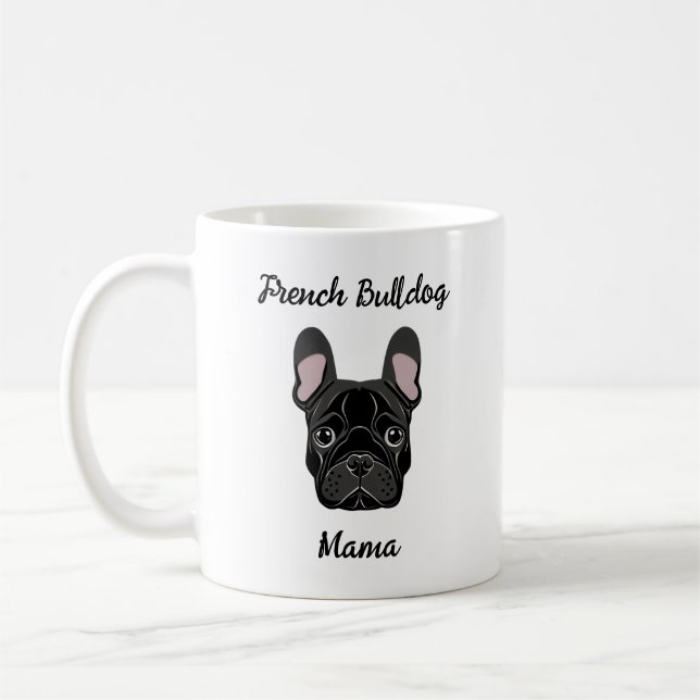Fransk Bulldog-Mamma Kaffemugg (Vänster)