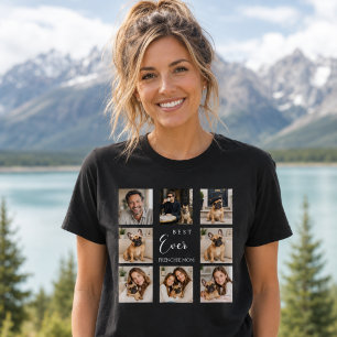 Fransk Bulldog mamma mor fotokollage svart T Shirt