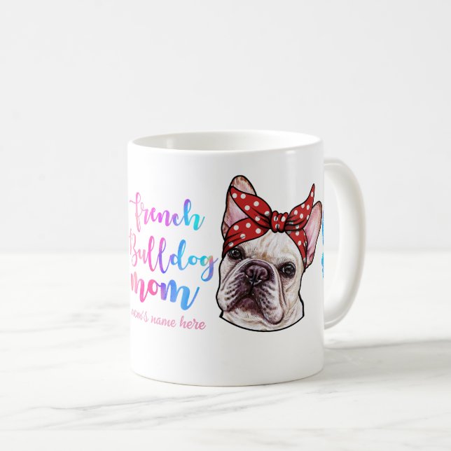 Fransk Bulldog Mamma Mors dag Hund älskare Cute Kaffemugg (Framsida höger)